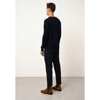 Just Cashmere - Pull Col V  Walt - Navy - 100% Cachemire 2 Fils - Homme