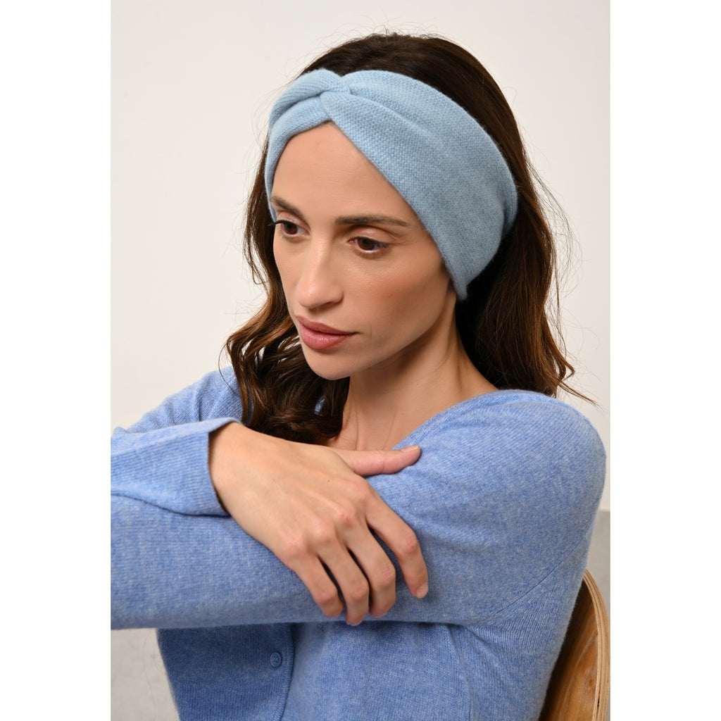 Just Cashmere - Cardigan Col V Norma Sky - 100% Cachemire - 2 Fils - Jersey - Femme