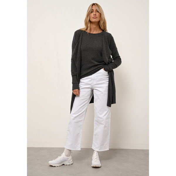 Just Cashmere - Veste Longue Brooke - Anthracite ChinÉ - 100% Cachemire 2 Fils - Femme