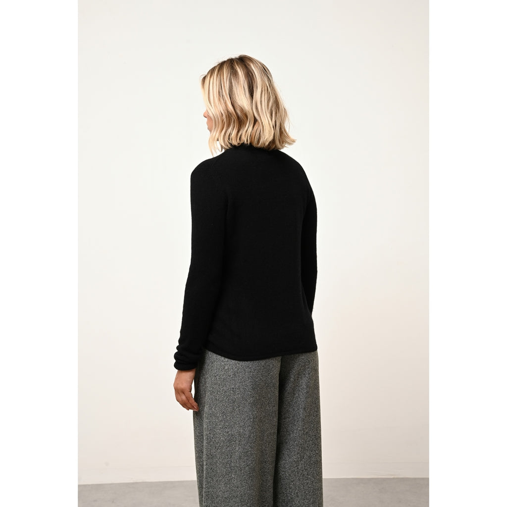 Pull Col Roulé Ava - 100% Cachemire 2 Fils - Noir - Femme