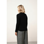 Pull Col Roulé Ava - 100% Cachemire 2 Fils - Noir - Femme