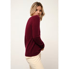 Pull Col Bateau Fiona - Bordeaux - 100% Cachemire 2 Fils - Femme