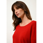 Pull Col Bateau Fiona - Rouge - 100% Cachemire 2 Fils - Femme