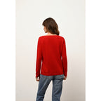 Pull Col Bateau Fiona - Rouge - 100% Cachemire 2 Fils - Femme
