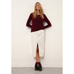 Pull Col Rond Vivian - 100% Cachemire 2 Fils - Bordeaux - Femme