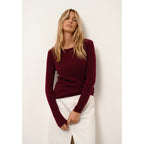 Pull Col Rond Vivian - 100% Cachemire 2 Fils - Bordeaux - Femme