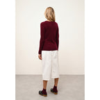 Pull Col Rond Vivian - 100% Cachemire 2 Fils - Bordeaux - Femme