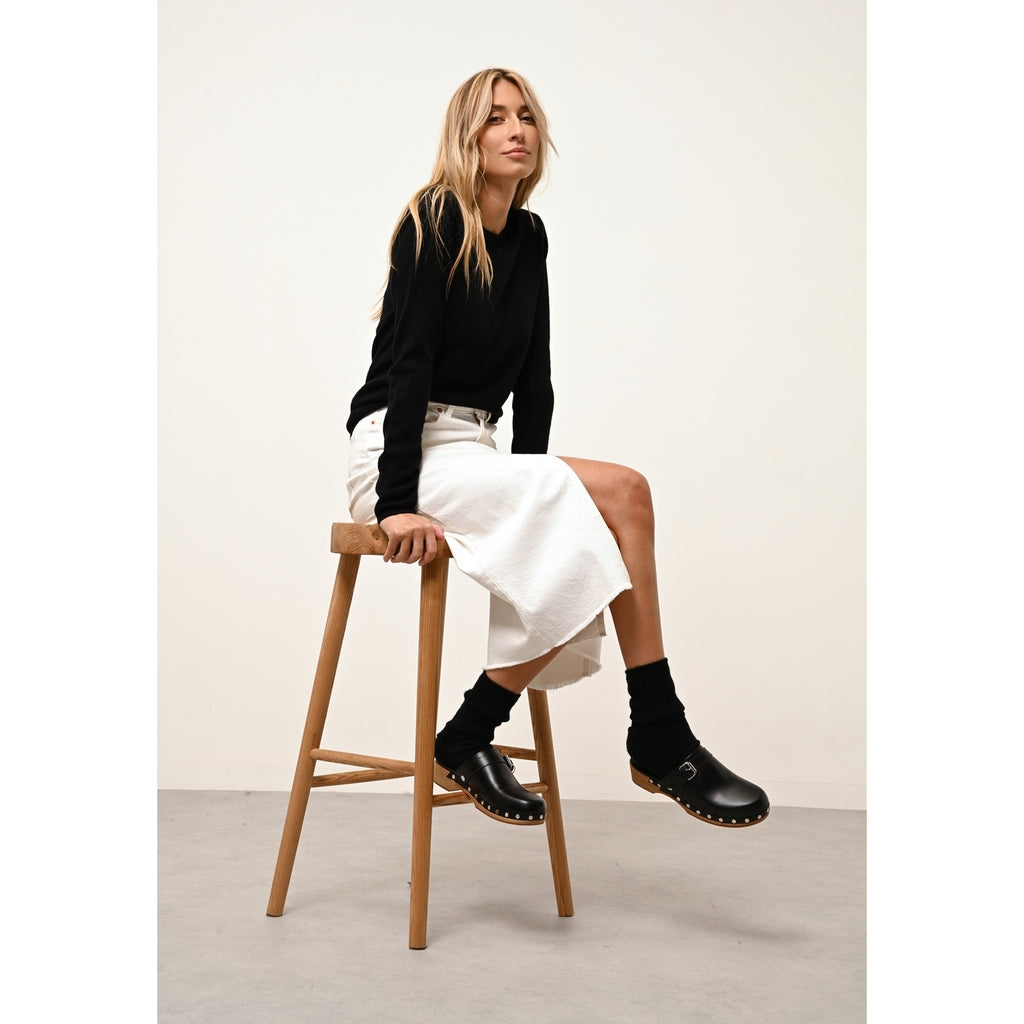 Pull Col Rond Vivian - 100% Cachemire 2 Fils - Noir - Femme