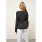 Pull Col Rond Vivian - 100% Cachemire 2 Fils - Anthracite Chiné - Femme