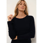 Pull Col Rond Vivian - 100% Cachemire 2 Fils - Navy - Femme
