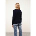 Pull Col Rond Vivian - 100% Cachemire 2 Fils - Navy - Femme