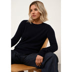 Pull Col Rond Helen - 100% Cachemire 2 Fils - Navy - Femme