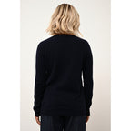 Pull Col Rond Helen - 100% Cachemire 2 Fils - Navy - Femme