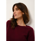 Pull Col Rond Helen Bordeaux - 100% Cachemire - 2 Fils - Jersey - Femme