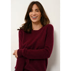 Pull Col Rond Helen Bordeaux - 100% Cachemire - 2 Fils - Jersey - Femme