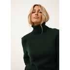 Pull Col Roulé Lexie - 100% Cachemire 2 Fils - Cyprès - Femme