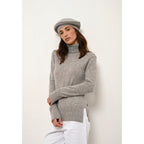 Pull Col Roulé Lexie - 100% Cachemire 2 Fils - Nuage Chiné - Femme