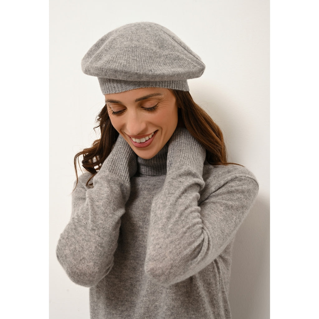 Pull Col Roulé Lexie - 100% Cachemire 2 Fils - Nuage Chiné - Femme