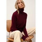 Pull Col Roulé Lexie - 100% Cachemire 2 Fils - Bordeaux - Femme