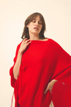 Poncho - Meredith - Rouge