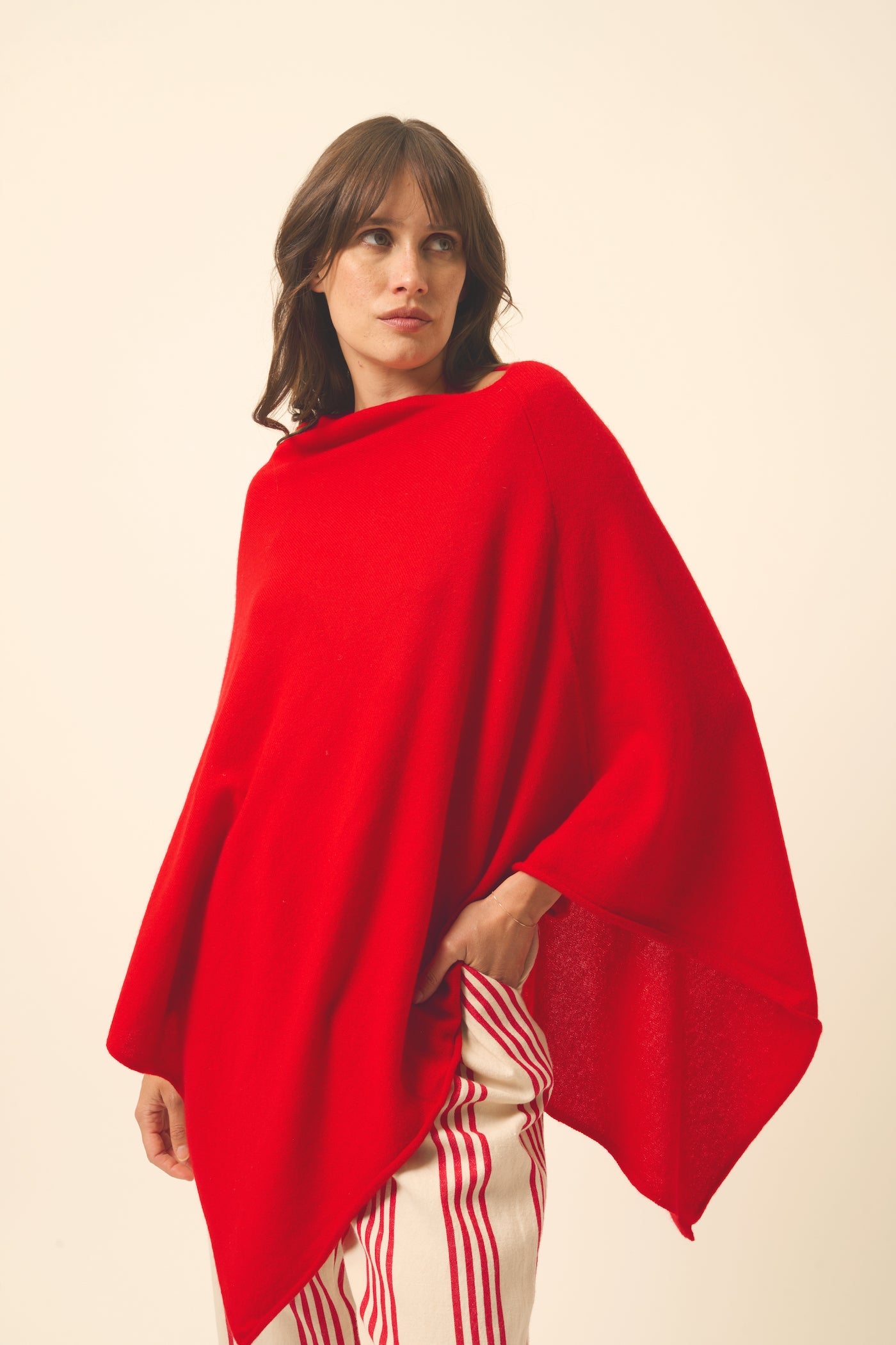 Poncho - Meredith - Rouge