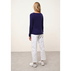 Pull Col V  Joan - 100% Cachemire 2 Fils - Purple - Femme