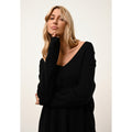 Pull Col V Devant Et Dos Opal - 100% Cachemire 2 Fils - Noir - Femme