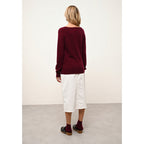 Pull Col V  Phoebe - Bordeaux - 100% Cachemire 2 Fils - Femme