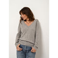 Pull Col V  Phoebe - 100% Cachemire 2 Fils - Nuage Chiné - Femme