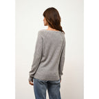 Pull Col V  Phoebe - 100% Cachemire 2 Fils - Nuage Chiné - Femme