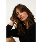 Pull Chauve Souris Rebecca - 100% Cachemire 2 Fils - Noir - Femme