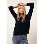 Pull Chauve Souris Rebecca - 100% Cachemire 2 Fils - Navy - Femme