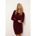 Robe Col Rond Susan - 100% Cachemire 2 Fils - Bordeaux - Femme