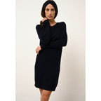 Robe Col Rond Susan - 100% Cachemire 2 Fils - Navy - Femme