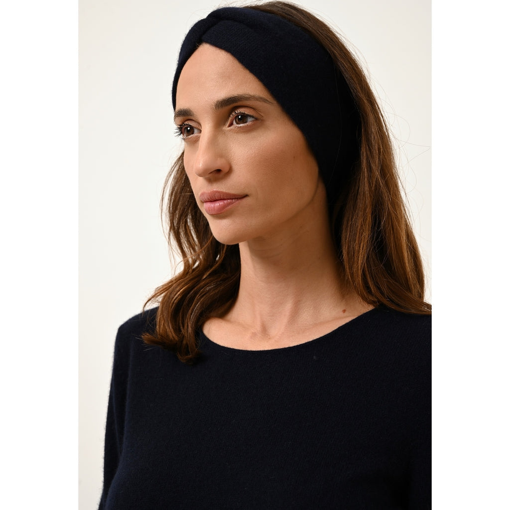 Robe Col Rond Susan - 100% Cachemire 2 Fils - Navy - Femme