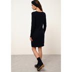 Robe Col Rond Susan - 100% Cachemire 2 Fils - Navy - Femme