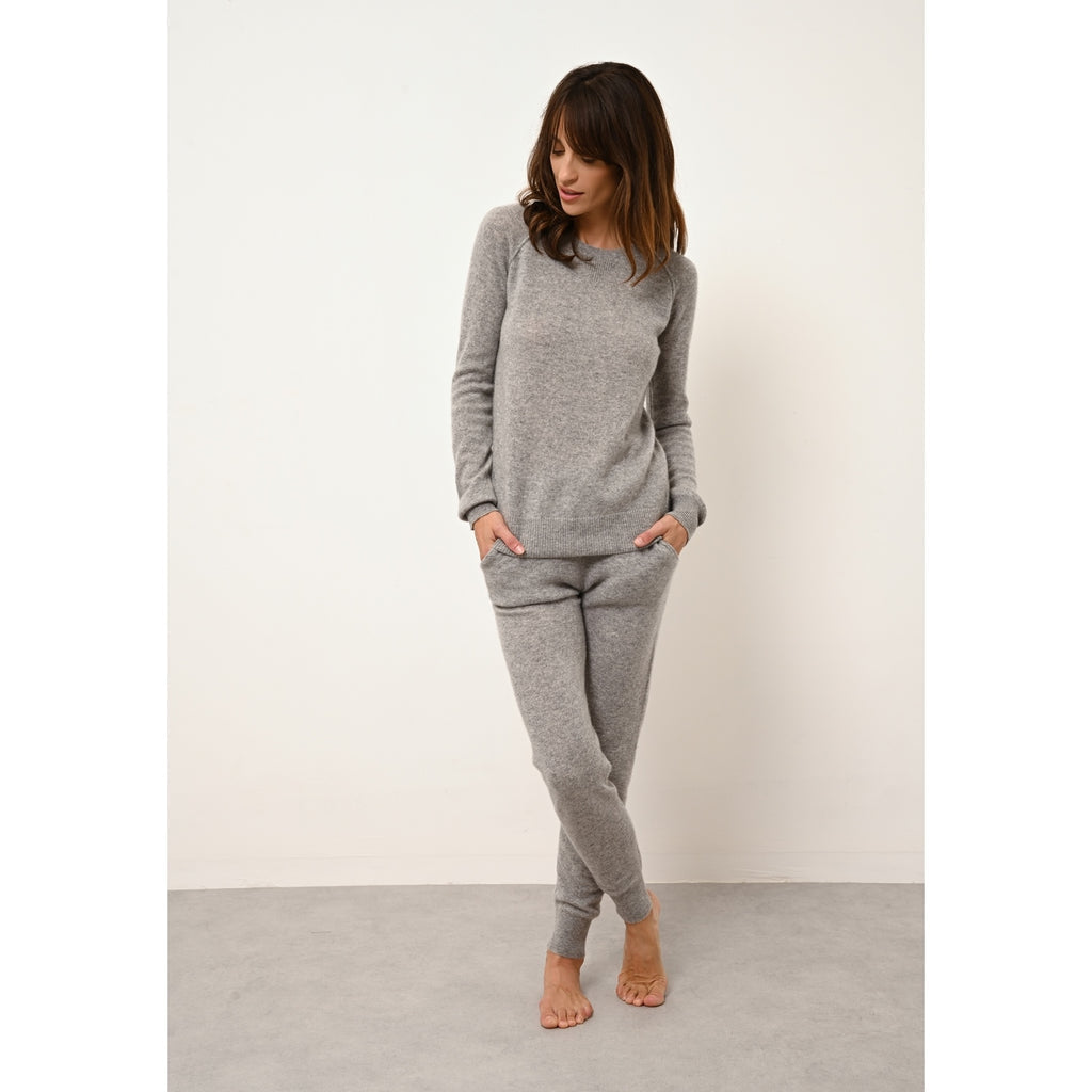 Jogging Wendy - 100% Cachemire 2 Fils - Nuage Chiné - Femme