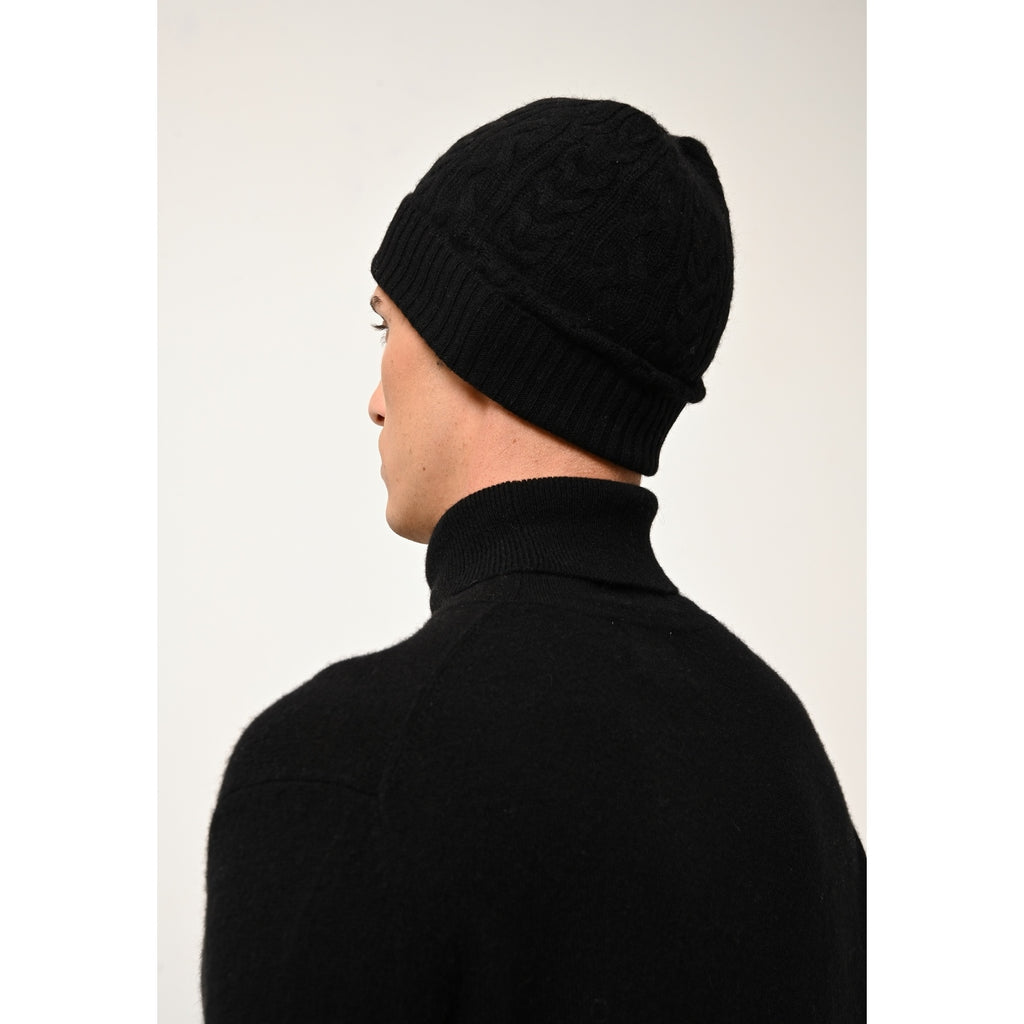 Bonnet Ginger - 100% Cachemire 2 Fils - Noir - Mixte