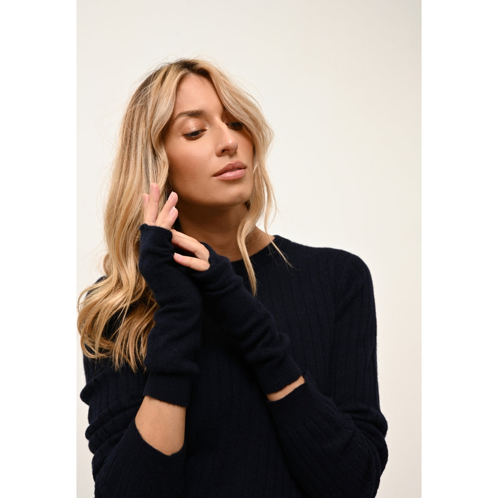 Mitaines Zoe - 100% Cachemire 2 Fils - Navy - Mixte