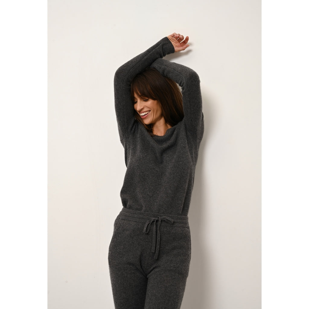 Jogging Wendy - 100% Cachemire 2 Fils - Anthracite Chiné - Femme
