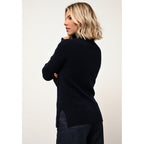 Pull Col Roulé Lexie - 100% Cachemire 2 Fils - Navy - Femme