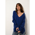 Pull Col V Devant Et Dos Opal - 100% Cachemire 2 Fils - Outremer - Femme