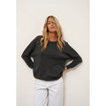 Pull Chauve Souris Rebecca Anthracite Chiné - 100% Cachemire - 2 Fils - Jersey - Femme