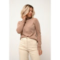 Pull Col Roulé Ava - 100% Cachemire 2 Fils - Camel Chiné - Femme