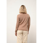 Pull Col Roulé Ava - 100% Cachemire 2 Fils - Camel Chiné - Femme
