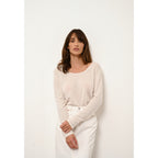 Pull Col Bateau Fiona - 100% Cachemire 2 Fils - Ivoire - Femme