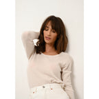 Pull Col Bateau Fiona - 100% Cachemire 2 Fils - Ivoire - Femme