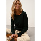 Pull Col Rond Vivian - 100% Cachemire 2 Fils - Cyprès - Femme