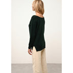 Just Cashmere - Pull Col Rond Karen Cyprès - 100% Cachemire - 2 Fils - Jersey - Femme