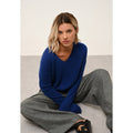 Pull Col V Nora - 100% Cachemire 2 Fils - Outremer - Femme